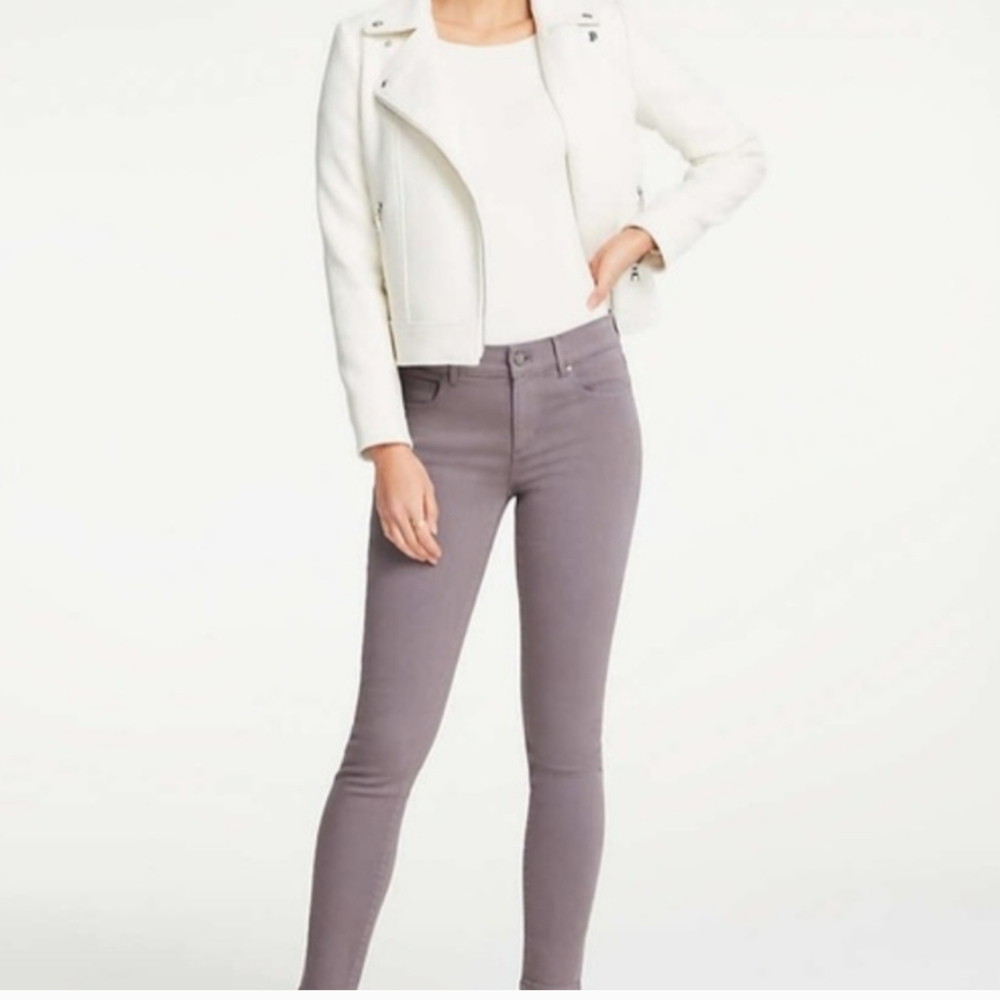 Ann Taylor LOFT Curvy Skinny Polka Dot Jeans